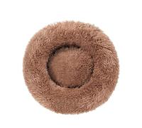 Genérico Cat Bed, Cama Grande y cómoda de Felpa de 100 cm for Perros, Redonda, de algodón Suave, cálida y Adecuada for Gatos y Perros.,Parts(Khaki-100CM)