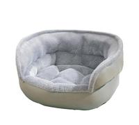 Genérico Cat Bed, Cama Redonda y Adorable for Mascotas con Borde Ancho y Lujoso, Lavable y con Base Antideslizante, Que Brinda Comodidad y Soporte a Perros y Gatos pequeños y medianos.,Parts(Black,M)