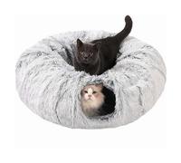 Genérico Cat Bed, Cama túnel Plegable de Felpa for Gatos, Dos en uno, Redonda, cálida, acogedora y escondite for Mascotas.,Parts