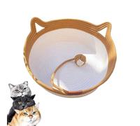 Genérico Cat Bed, Cat Bed with Toy Tail,Hand Woven Toy Basket for Large Cats,Scratch Resistance Easy To Clean, for Small & Larges Cats & Dog (A,Small)