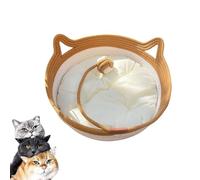 Genérico Cat Bed, Cat Bed with Toy Tail,Hand Woven Toy Basket for Large Cats,Scratch Resistance Easy To Clean, for Small & Larges Cats & Dog (B,Small)