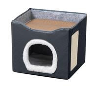 Genérico Cat Bed Cave Pets, Semi-Enclosed Foldable Pet Sleeping Shelter For Multi-Sized Cats, Warm Cat House Bed with Soft Interior For Small Medium Large Kitten Porch Balcony Garden Yard Barn