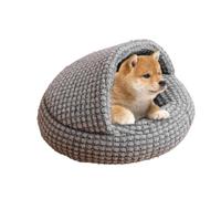 Genérico Cat Bed Cave - Semi-Enclosed Non-Slip Warm Short Plush Pet Nest