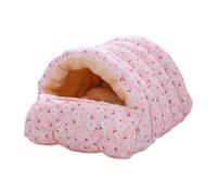 Genérico Cat Bed - Pet Nest Mat, Pet Bed House, Foldable Cushion Tent, Breathable Fabric Design, Sleeping Cave for Indoor, Outdoor, Travel, Home, Winter, 15.75inchx9.84inch, Pink, Small