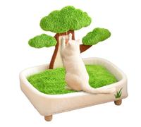 Genérico Cat Bed, Removable Washable Cot For Pet, Pine Tree Potted Bed For Cats with Plush Ball and Scratcher, Indoor Sleeping Winter Comfort Bedroom Living Room
