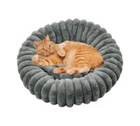 Genérico Cat Bed - Round Soft Pet Couch | Washable Dog Beds | 11.81 Inch Thick Plush Calming Bed for Kittens & Small Dogs, Indoor Pet Rest Cushion for Living Room, Bedroom & Travel