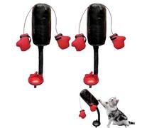 Genérico Cat Boxing Toy,Interactive Kitten Toys Punching Bag with Dangling Boxing Gloves,Hanging Kitten Exercise Toy for Play & Training (2PCS)