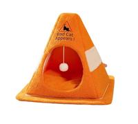 Genérico Cat Cave Bed - Soft Nest For Pets | Traffic Cone Design Cat House with Washable Cushion, Warm Winter For Kittens, Small Dogs & Rabbits, Indoor Calming Sleeping Space