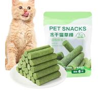 Genérico Cat Chew Stick - Sabor Natural de Hierba Seca Varillas de Fibra Duradera, la solución de Cuidado es Compatible con la Limpieza, el Juguete Interactivo de Hierba gatera promueve la Salud di