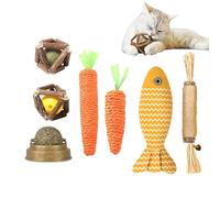 Genérico Cat Chew Toy, Bite-Resistant Cleaning Tool Set, Interactive Mouth Care, Pet Chewing Tooth Plaything, Cat Health and Play Accessory for Cats, 14.96x3.94x3.94 Inches