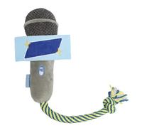 Genérico Cat Chew Toy, Catnip Rope Microphone, Interactive Pet Plush For Biting, Dog Teether Toy, For Indoor Outdoor Apartment Travel Use, Sound Bell and Tug Play Design, 4.33x2.76 Inches