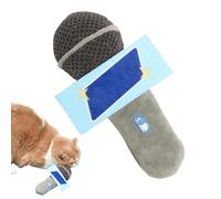 Genérico Cat Chew Toy, Catnip Rope Microphone, Interactive Pet Plush For Biting, Dog Teether Toy, For Indoor Outdoor Apartment Travel Use, Sound Bell and Tug Play Design, 4.33x2.76 Inches