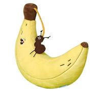 Genérico Cat Chew Toys, Stuffed Cat Banana Teething Toy, Soft Dog Dolls, Bite-Resistant Puppy Plush, Entertainment & Playtime, Comfortable & Soft Texture, Safe for Teeth, 10.63x9.45x3.15in