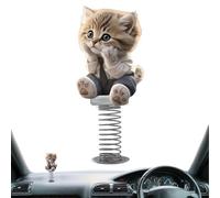 Genérico Cat Dashboard Bobble Toy - Funny Cute Shaking Head Car Decoration, 2D Dancing Figure, Interior Accessory for Humor and Style | For Drivers Animal Fans Women Men Vehicle Dashboard Display