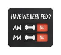 Generico Cat Dog Fed Reminder Sign Acrylic - 9 x 11,9 cm Magnetic Fridge AM PM - Prevents Overfeeding Yes No Indicator - Pet Feeding Station Wall Decor