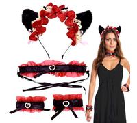 Genérico Cat Ears Band para niñas, diadema de orejas para gatos | Cosplay Cat Ears Heads,Cosplay titular para fiestas de Halloween, Navidad, Clubes nocturnos