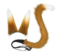 Genérico Cat Ears,Plush Cute Soft Furry Decoration - Ears Headband and Tail Set,for Women Men Female Male Adults Kids Halloween Party Indoor Inside Outdoor