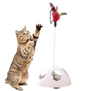 Genérico Cat Feather Wand, Suction Cup Pet Toy, Spring-Loaded Interactive Plaything, Window-Mounted Kitten Entertainment Tool for Training, Hunting, and Boredom Relief, 6.42x4.09x4.09 in