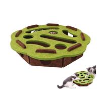 Genérico Cat Felt Maze Box Cat Toys, Purrmaze Interactive Cats Box, Interactive Nail File Scratch Maze Toy with Bell, Cats Entertainment Boxs (Green-B)