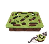 Genérico Cat Felt Maze Box Cat Toys, Purrmaze Interactive Cats Box, Interactive Nail File Scratch Maze Toy with Bell, Cats Entertainment Boxs (Green-A)