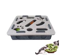 Genérico Cat Felt Maze Box Cat Toys, Purrmaze Interactive Cats Box, Interactive Nail File Scratch Maze Toy with Bell, Cats Entertainment Boxs (Gray-A)