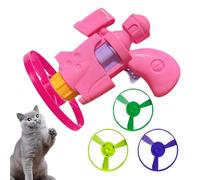 Genérico Cat Fetch Toy, Luminous Disc Propeller, 4.72x3.15in Glowing Saucer Game, Interactive Design, Exercise Hunting Aid for Indoor, Outdoor, Home, Travel, Apartment, Birthday, Daily Play