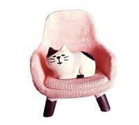 Genérico Cat Figurines - Animal Sculpture Decor, Kitten Miniature Display, Resin Craft Ornament Set | Cute Desk Accessories for Home Office Decoration, Collectible Pet Statue for Gift Lovers