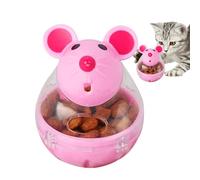 Genérico Cat Food Ball Dispenser - PP PC 5x7cm | Interactive Mouse Tumbling Slow Feeder Toy | Adjustable Diet Exercise Fun Toy For Cats To Prevent Obesity and Encourage Active Play Daily Feeding Use