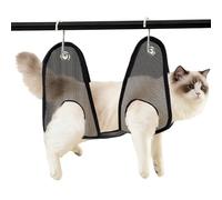 Genérico Cat Grooming - Hammock Anti Scratching Hangable Mesh | Restraint Bag Dog and Cat Grooming Harness with S-Hook for Ear Washing Combing Cats Puppies Kittens Home Bathroom Shower