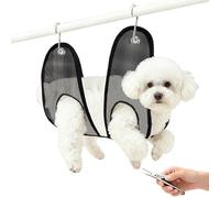 Genérico Cat Grooming Hammock, Anti-Scratching Mesh Restraint Bag, Dog Harness with S-Hook for Ear Washing, Combing, Cats, Kittens, Puppy & Pet Grooming, Home Bathroom & Shower Use