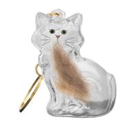 Generico Cat Hair Keychains, Cats Hair Storage Box Pendants, 1.57x3.15 Inches Animal Memorial Souvenir, Personal Accessory for Women Boys Girls Youth Teens, Color Transparent And Easy to Install
