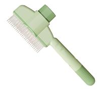 Genérico Cat Hair Knot Comb - ABS Stainless Steel 20x8cm | Pet Hair Removal Comb Button Function Dog Grooming Brush Flea Cleaning Tool For Loose Hairs Detangling Cats Dogs Home Use Care