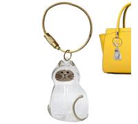 Genérico Cat Hair Storage Bottle Keychains for Collecting Cat and Dog Hairs, Pet Hair Storage Keyring, Cute Pet Memorial Pendant,Eternal Remembrance