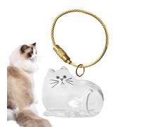 Genérico Cat Hair Storage Bottle Keychains for Collecting Cat and Dog Hairs, Pet Hair Storage Keyring, Cute Pet Memorial Pendant,Eternal Remembrance