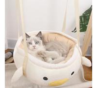 Genérico Cat Hammock - 15.75x15.75 Inches | Cat Tree Tower with Scratching Post and Hammock Bed | Breathable Puppy Bed | For Pet Parents Animal Lovers Apartment Home Office Living Room Study Balcony