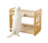 Genérico Cat Hammock Bed - Sisal, 20.4 Inches Double Layer Cat Bunk Bed with Scratching Pad | Breathable Pet Resting Beds For Living Room, Balcony, Pet Shop, Daily Play, Lounge