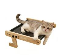 Genérico Cat Hammock Perch, Floating Window Sleeping Bed, System Kit, Wooden Pet Rest, Reinforced Frame Build Structure, Relaxing Sunlight Design Style for Home Study Use