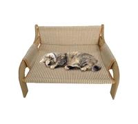 Genérico Cat Hammock - Summer Cat Sofa Bed Hammock | Raised Cooling Lounge Chair | Breathable Scratch Bar, Cooling Mat, Pet Sofa for Cats Dogs, Scratch-Resistant No Debris Easy Clean