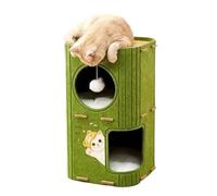 Genérico Cat House - Cat Beds | Pet Cave with Hanging Ball & Cats Scratching Board,for Multi Small Pets,All Seasons, Cave with Scratching Board &, Foldable Kitten Hideaway Cushion
