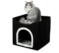 Genérico Cat House, Indoor Cat Beds, Foldable Dog Cabin, Double Layer Design, Decorative Kennel, (14.96 * 14.96 * 14.96inch), Perfect For Cats, Ideal For Pets, Great For Home Use