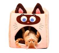 Genérico Cat House | Plush Pet Sleeping Tent | Machine Washable Warm Fleece Sleep Bed with Soft Removable Cushion for Living Room Bedroom Home Apartment Farmhouse Garage