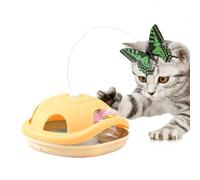 Genérico Cat Hunting Toy Wand, Rotating Butterfly Teaser, Turtle Design Automatic Interactive Game with Dynamic Movement System, Agility Training Style, Indoor Kitten Entertainment Use