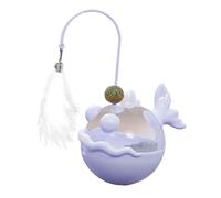 Genérico Cat Interactive Toy, Kitten Exercise Catnip Toys, Feather Sensory Game, Mental Stimulation Treat Dispenser for Boredom Relief, Hunting Simulation Fun 7.48x4.92x4.92 Inch