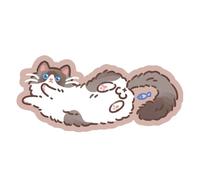 Genérico Cat Keyboard Pad Kitten Desk Mat Funny Deskmat Mousepad for Laptop and Office Desk, Non-Slip Rubber Base with Stitched Edges, Cute Cat Desks Decor Accessory for Women and Girls