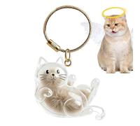 Genérico Cat Keychain - 2x3x6cm ABS Compact petHair Storage Keyring | Stylish Animal Hair Preservation Pendant, Portable Memorial Keepsake Holder for Cats, Key Bag Charm, Travel Friendly petMemor