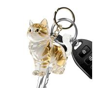 Genérico Cat Keychain - ABS | Cat Shape Key Ring | Pet Hair Collector Keepsake Pendant With Keychain | Animal Keepsake Box For Backpack Purse Keychains Wallet Bag Charms
