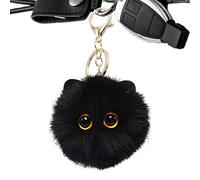 Genérico Cat Keyring | Plush Ball Charm | Cute Animal Key Pendant | Soft Bag Accessory for Girls Women School Travel Backpack Handbag Car Keys Decorative Gift