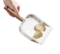 Genérico Cat Litter Box Scooper, 14.3x28cm Kitten Poop Scooper with Wooden Handle - Sturdy Pet Litter Shovel - For Apartment Living Room Veterinary Indoor Outdoor Home Dormitory Multi-Pet Household