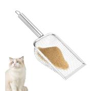 Genérico Cat Litter Metal Scoop, Portable Cat Litter Sifter, Stainless Steel Litter Scooper, Poop Scoop for Reptiles, Cat Poop Shovel Tool, Pet Poop Lifter for Frogs Lizards Dogs Cats Snakes Turtles