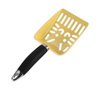 Genérico Cat Litter, Pooper Scoop, 8,86 x 4,21 x 1,38 Stainless Shovel, Long Handle Cleaner, Portable Sifter for Litterbox, Toilet Training, Kitten Waste Removal, Interior Outdoor Use